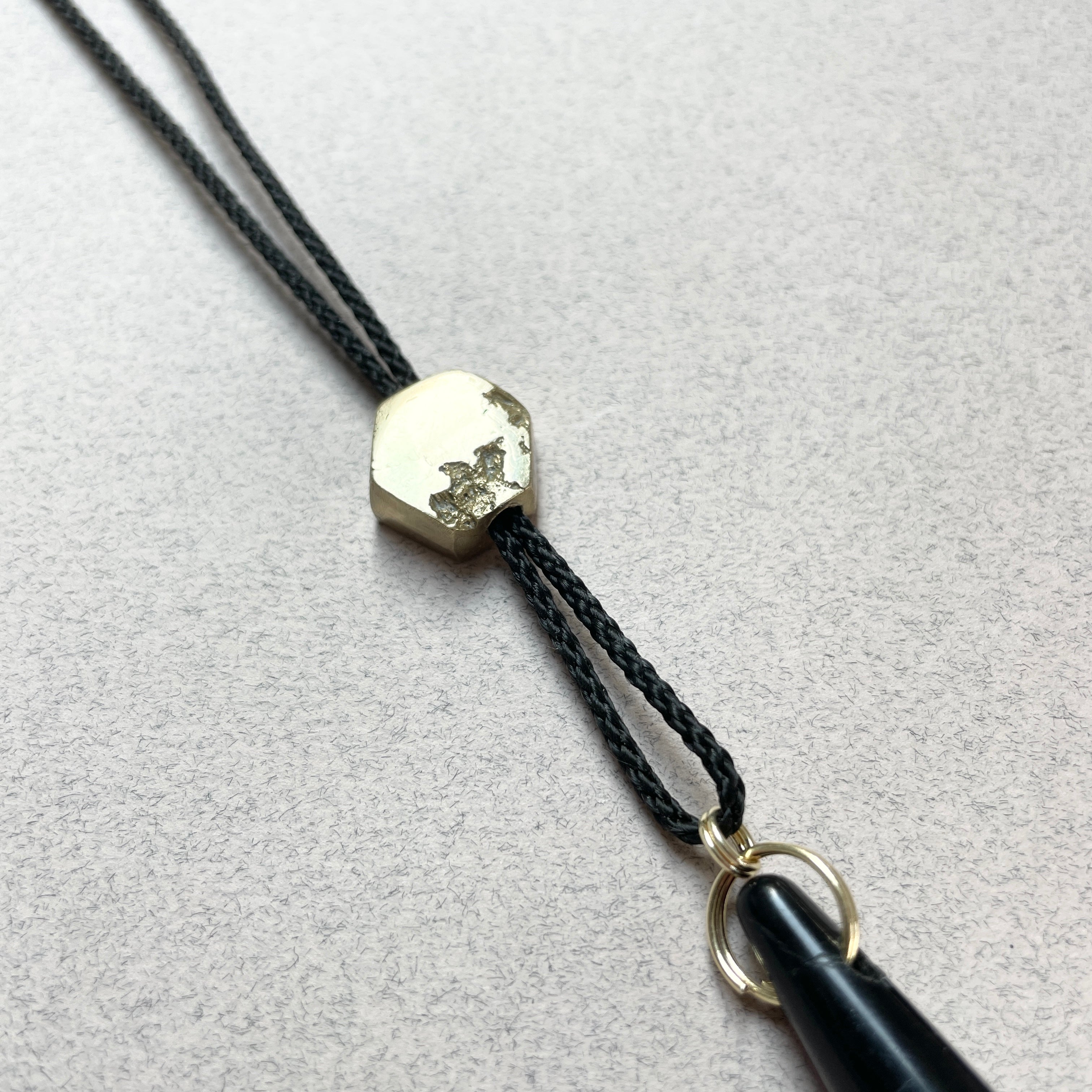 Luxury Whistle Lanyard - Black & Gold