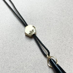 Luxury Whistle Lanyard - Black & Gold