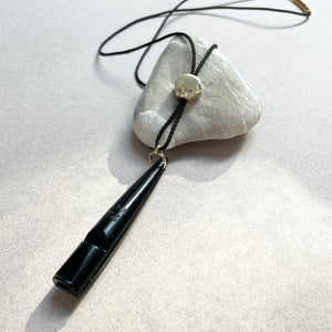 Luxury Whistle Lanyard - Black & Gold